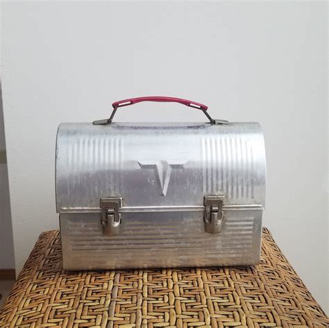 old metal lunch box with thermos|thermos rectangular lunch box.